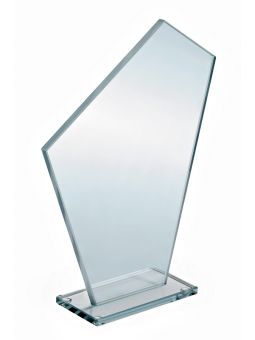 XME012-A - Trofeum szklane fazowane do druku UV - nieklejone - wysokość H-210mm, W-150mm,grubość 6mm