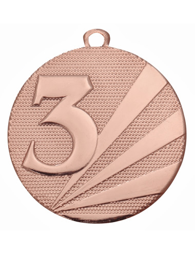 MDX013-B   Medal stalowy - III MIEJSCE - kolor brązowy R-50mm