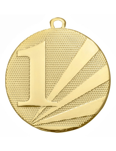 MDX013-G   Medal stalowy - I MIEJSCE - kolor złoty R-50mm