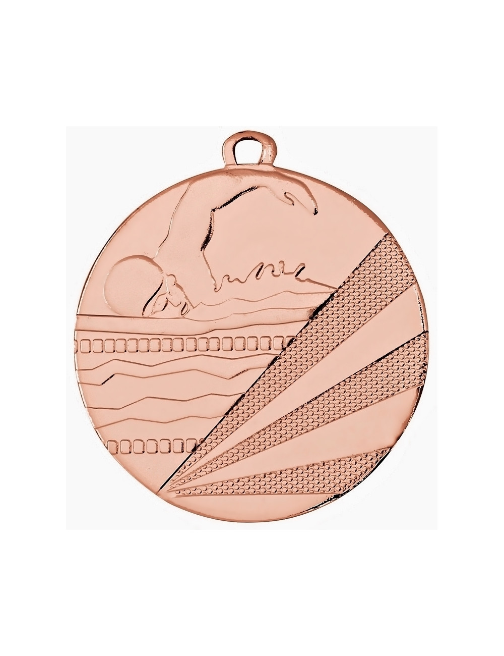 MDX015-B   Medal stalowy - PŁYWANIE - kolor brązowy R-50mm