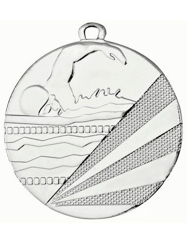 MDX015-B   Medal stalowy - PŁYWANIE - kolor brązowy R-50mm
