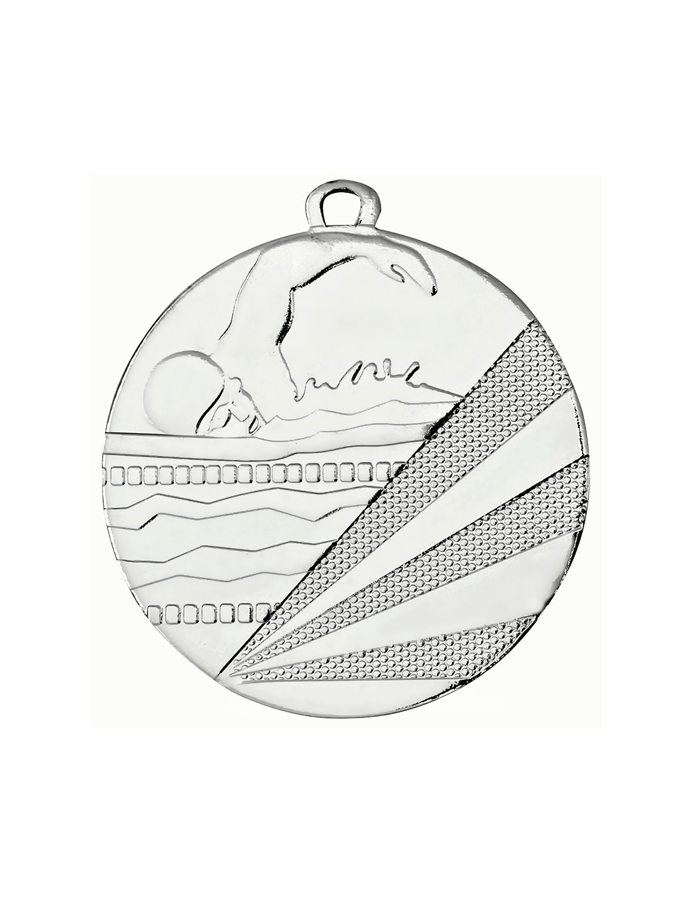 MDX015-B   Medal stalowy - PŁYWANIE - kolor brązowy R-50mm
