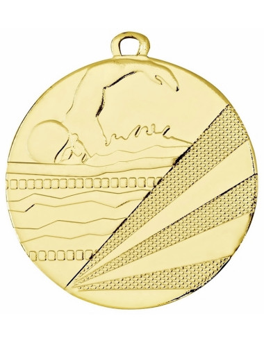 MDX015-G   Medal stalowy - PŁYWANIE - kolor złoty R-50mm