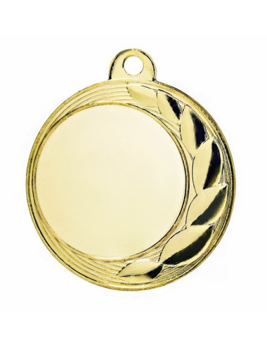MDX032-G  Medal z miejscem na wklejkę kolor złoty R-36mm insert-25mm, IRON