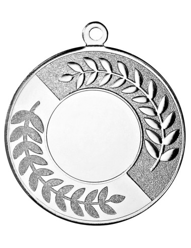 MDX102-S  Medal z miejscem na wklejkę kolor srebrny R-50mm insert-25mm, gr. 2mm, IRON