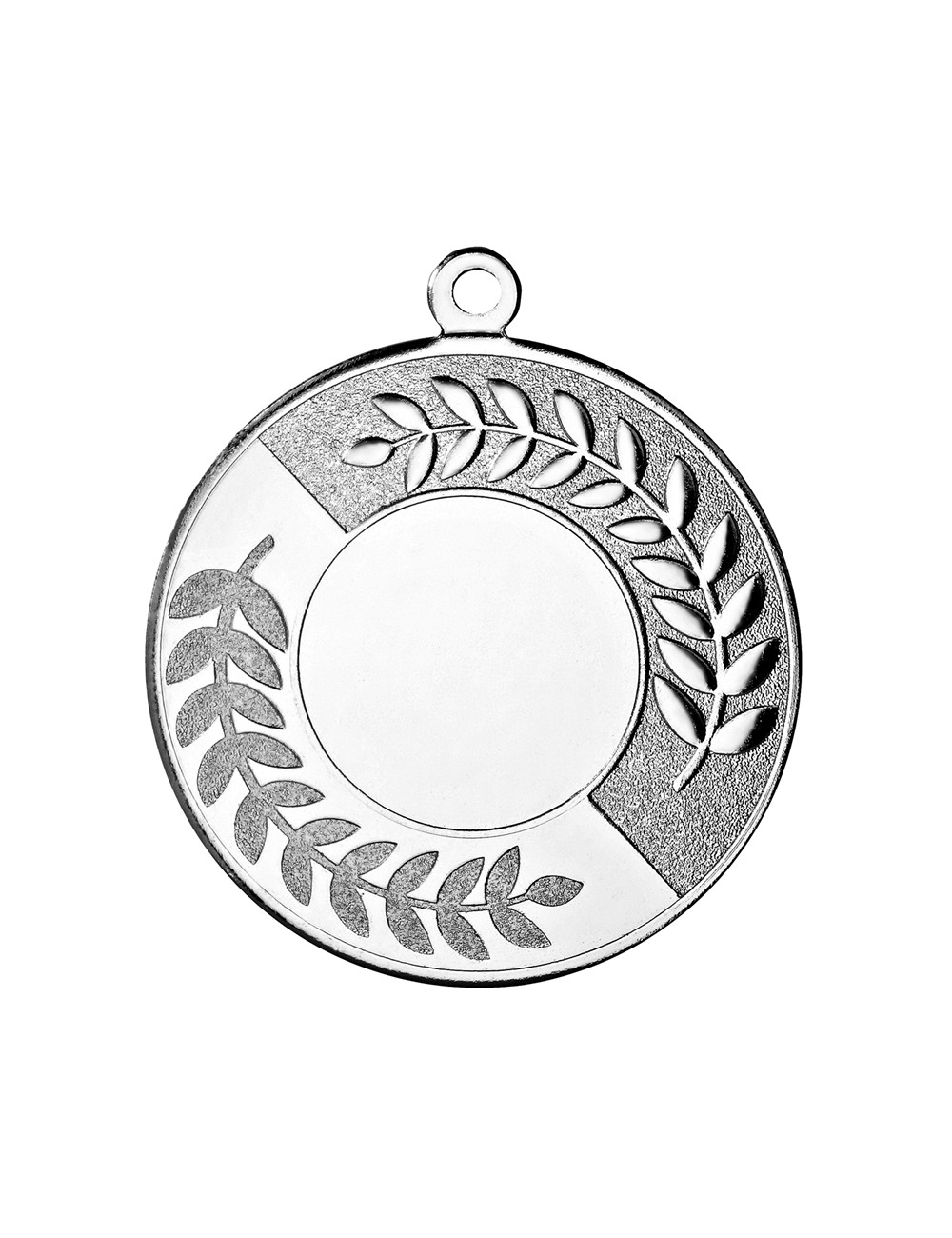 MDX102-S  Medal z miejscem na wklejkę kolor srebrny R-50mm insert-25mm, gr. 2mm, IRON
