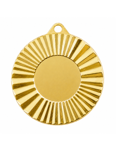 MDX104-G  Medal złoty z miejscem na wklejkę, średnica R-50mm insert-25mm, grubość 2mm, IRON, color GOLD