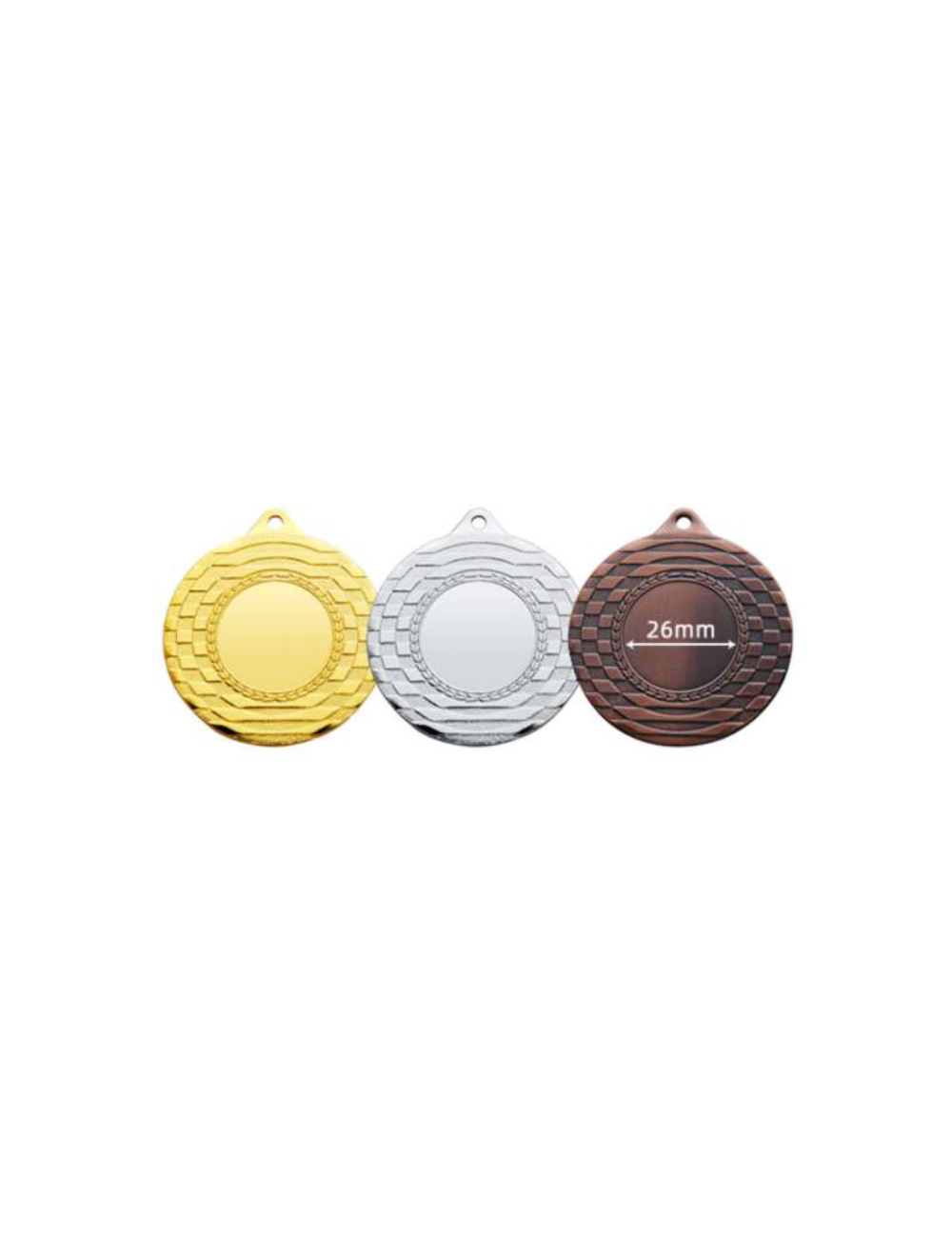 MDX105-B  Medal brązowy z miejscem na wklejkę, średnica R-50mm insert-25mm, grubość 2mm, IRON, color BRONZE
