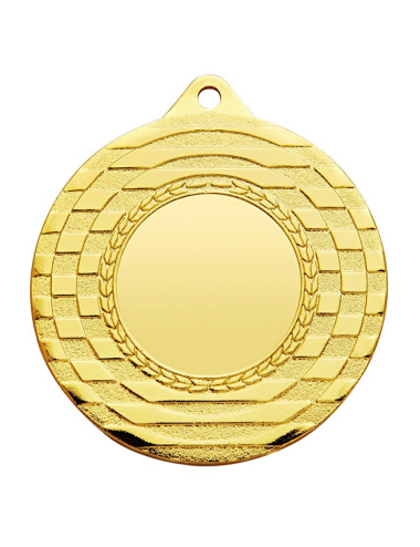 MDX105-G  Medal złoty z miejscem na wklejkę, średnica R-50mm insert-25mm, grubość 2mm, IRON, color GOLD