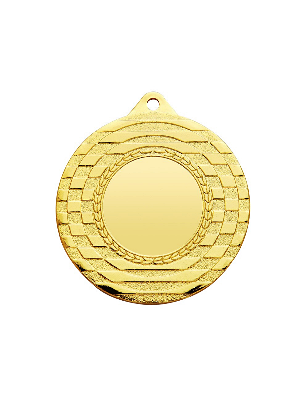 MDX105-G  Medal złoty z miejscem na wklejkę, średnica R-50mm insert-25mm, grubość 2mm, IRON, color GOLD
