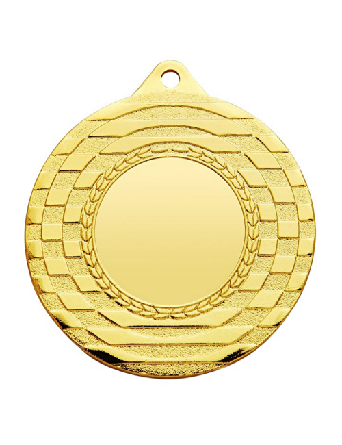 MDX105-G  Medal złoty z miejscem na wklejkę, średnica R-50mm insert-25mm, grubość 2mm, IRON, color GOLD