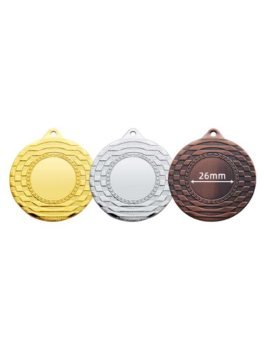 MDX105-G  Medal złoty z miejscem na wklejkę, średnica R-50mm insert-25mm, grubość 2mm, IRON, color GOLD