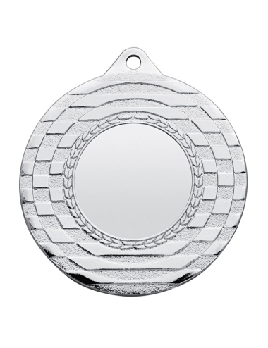 MDX105-S  Medal srebrny z miejscem na wklejkę, średnica R-50mm insert-25mm, grubość 2mm, IRON, color SILVER
