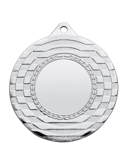 MDX105-S  Medal srebrny z miejscem na wklejkę, średnica R-50mm insert-25mm, grubość 2mm, IRON, color SILVER