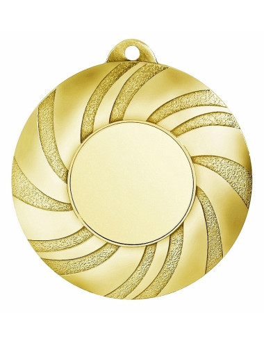 MDX106-G  Medal z miejscem na wklejkę kolor złoty R-50mm insert-25mm, gr. 2,5mm, IRON