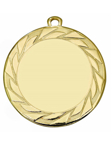 MDX115-G  Medal ogólny z miejscem na wklejkę 50 mm kolor złoty R-70 mm, grubość 3mm, IRON