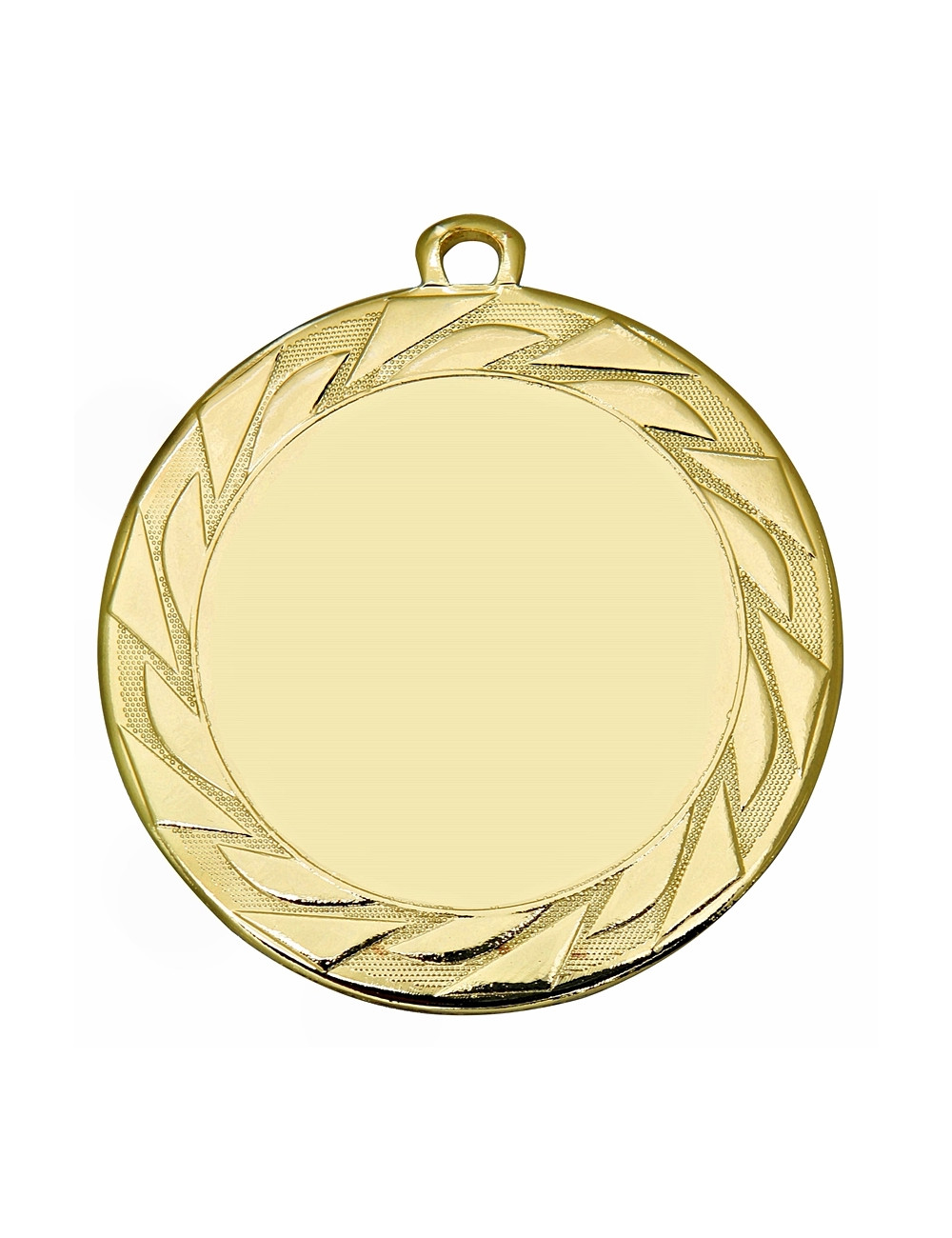 MDX115-G  Medal ogólny z miejscem na wklejkę 50 mm kolor złoty R-70 mm, grubość 3mm, IRON