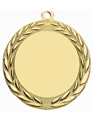 MDX117-G  Medal ogólny z miejscem na wklejkę 50 mm kolor złoty R-70 mm, IRON