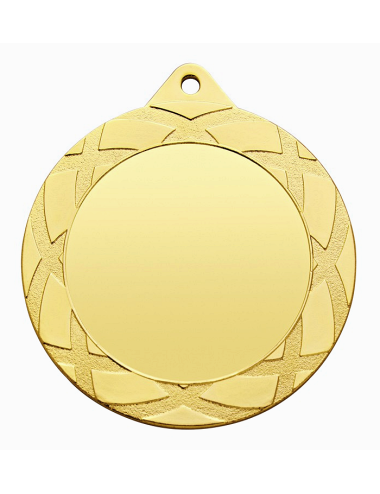 MDX125-G  Medal złoty z miejscem na wklejkę, średnica R-70mm insert-50mm, grubość 2mm, IRON, color GOLD (code MM654)