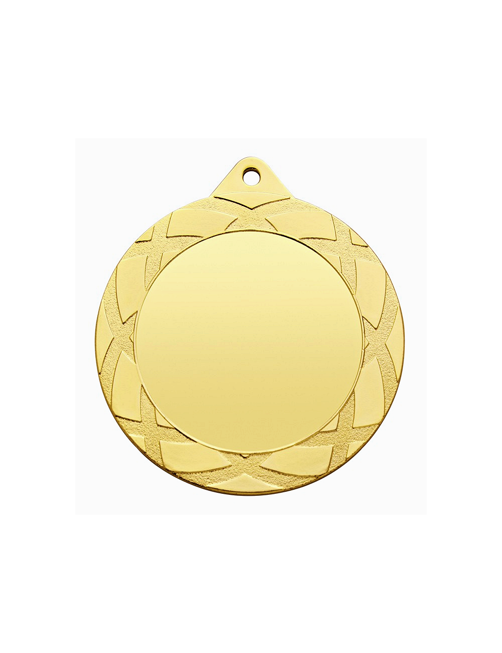 MDX125-G  Medal złoty z miejscem na wklejkę, średnica R-70mm insert-50mm, grubość 2mm, IRON, color GOLD (code MM654)