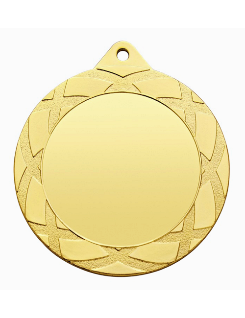 MDX125-G  Medal złoty z miejscem na wklejkę, średnica R-70mm insert-50mm, grubość 2mm, IRON, color GOLD (code MM654)