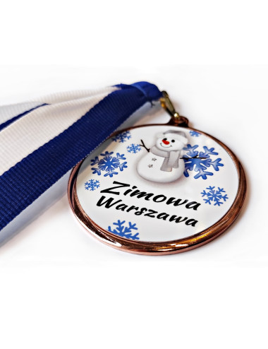 MDX200-B - Medal stalowy bez wkładki aluminiowej - kolor brązowy, średnica 55mm
