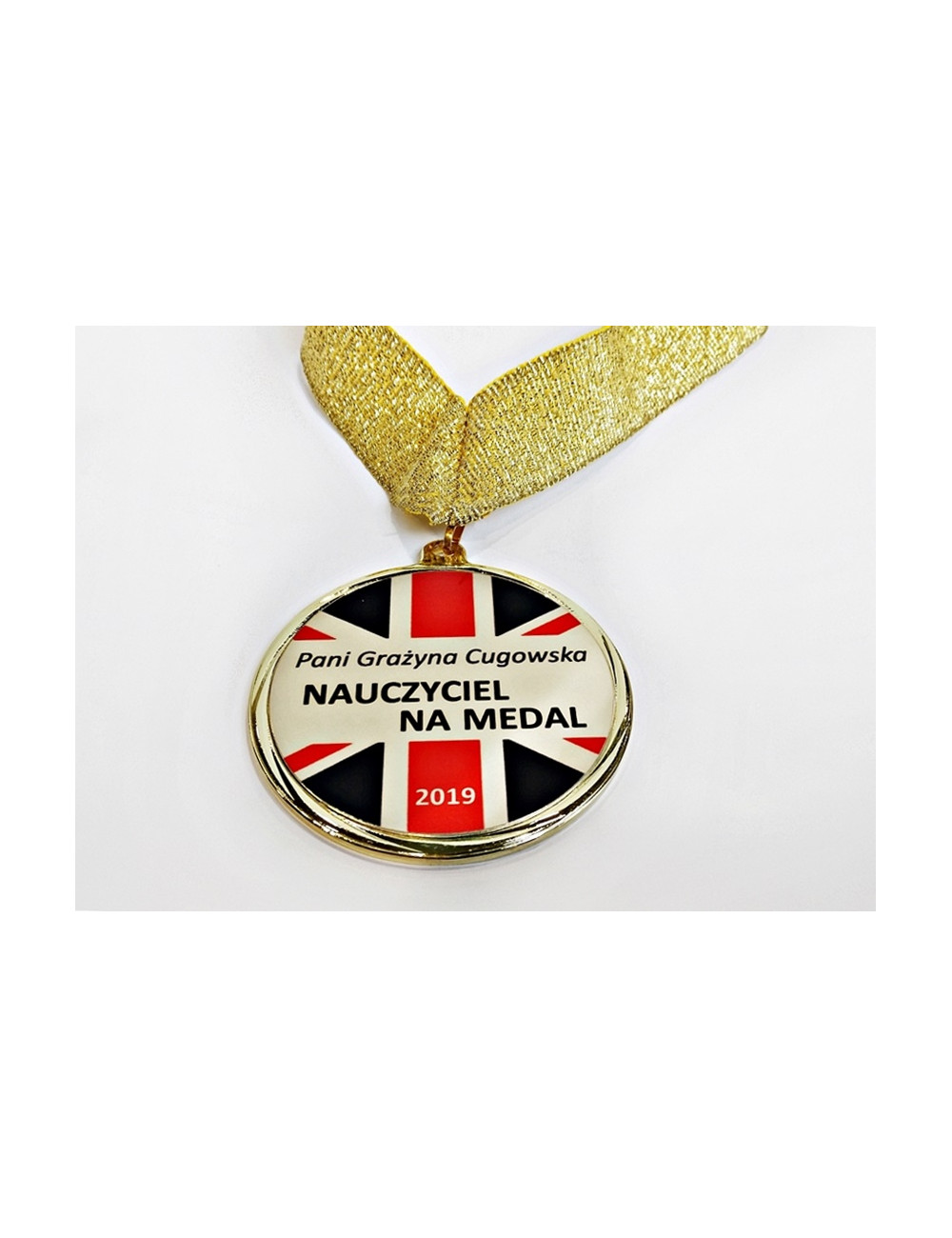 MDX200-G - Medal stalowy bez wkładki aluminiowej - kolor złoty, średnica 55mm