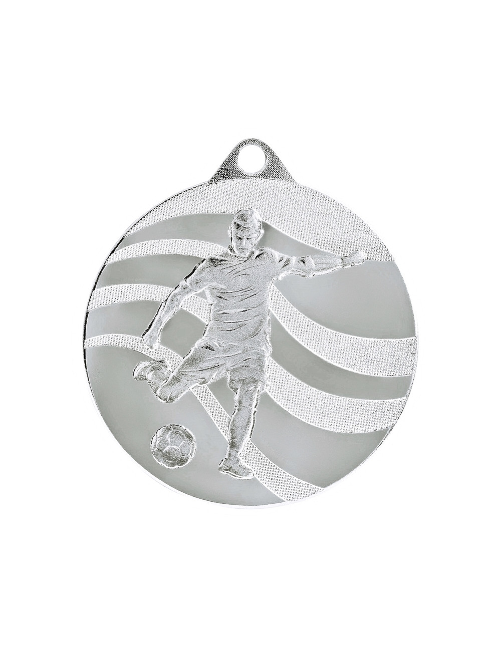 MDX211-S   Medal stalowy - PIŁKA NOŻNA - kolor srebrny, R-50mm, grubość 2mm (prawa autorskie)