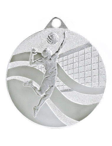 MDX212-B   Medal stalowy - PIŁKA SIATKOWA - kolor brązowy, R-50mm, grubość 2mm (prawa autorskie)
