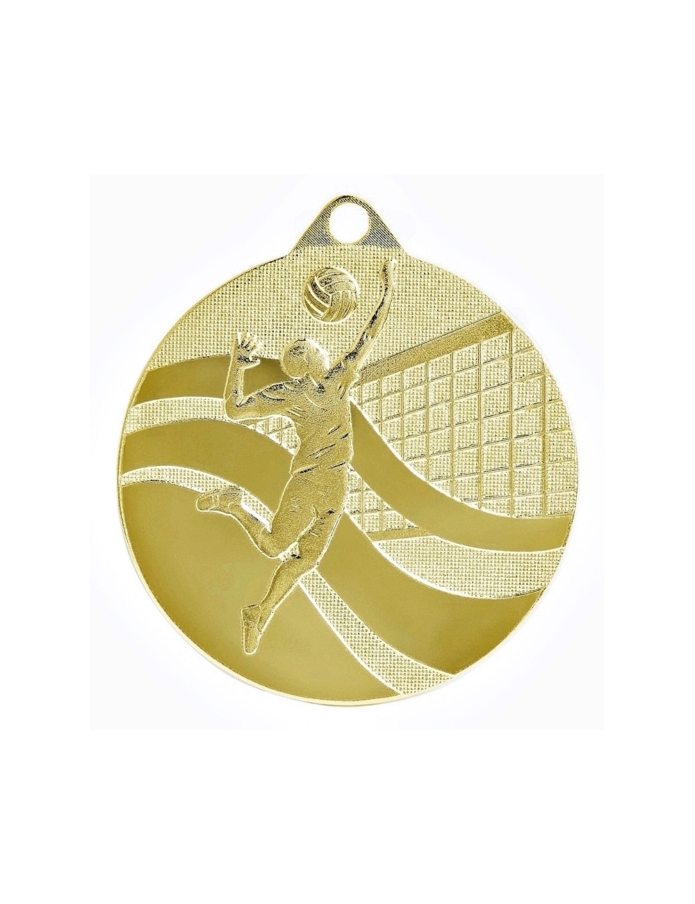 MDX212-B   Medal stalowy - PIŁKA SIATKOWA - kolor brązowy, R-50mm, grubość 2mm (prawa autorskie)