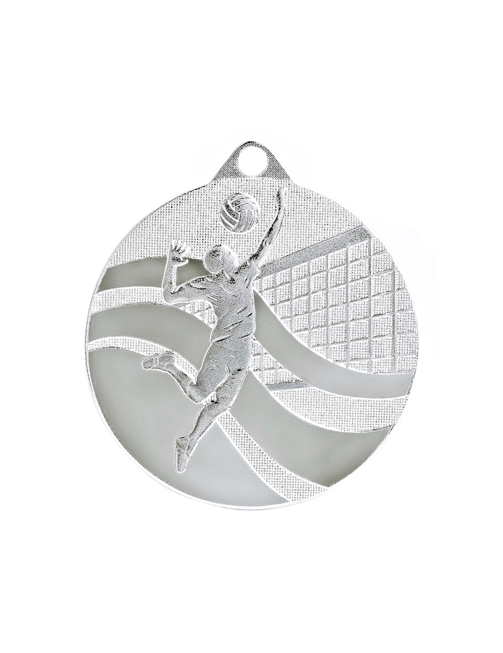 MDX212-S   Medal stalowy - PIŁKA SIATKOWA - kolor srebrny, R-50mm, grubość 2mm (prawa autorskie)