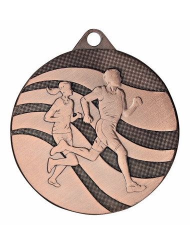 MDX213-B   Medal stalowy - BIEGI - kolor brązowy, R-50mm, grubość 2mm (prawa autorskie)