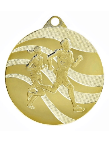 MDX213-B   Medal stalowy - BIEGI - kolor brązowy, R-50mm, grubość 2mm (prawa autorskie)