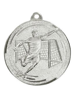 MDX605-S  medal stalowy PIŁKA NOŻNA, kolor srebrny, średnica 50mm, grubość 2mm