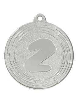MDX602-S  medal stalowy 2 MIEJSCE, kolor srebrny, średnica 50mm, grubość 2mm