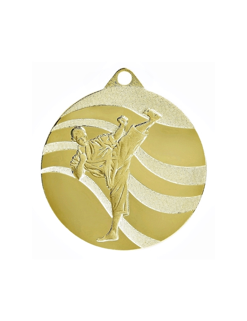 MDX214-G   Medal stalowy - KARATE - kolor złoty, R-50mm, grubość 2mm (prawa autorskie)