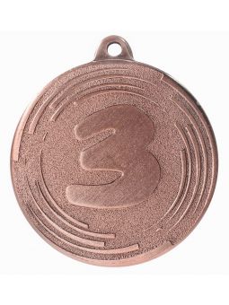 MDX603-B  medal stalowy 3 MIEJSCE, kolor brązowy, średnica 50mm, grubość 2mm
