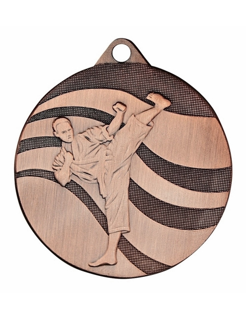 MDX214-G   Medal stalowy - KARATE - kolor złoty, R-50mm, grubość 2mm (prawa autorskie)
