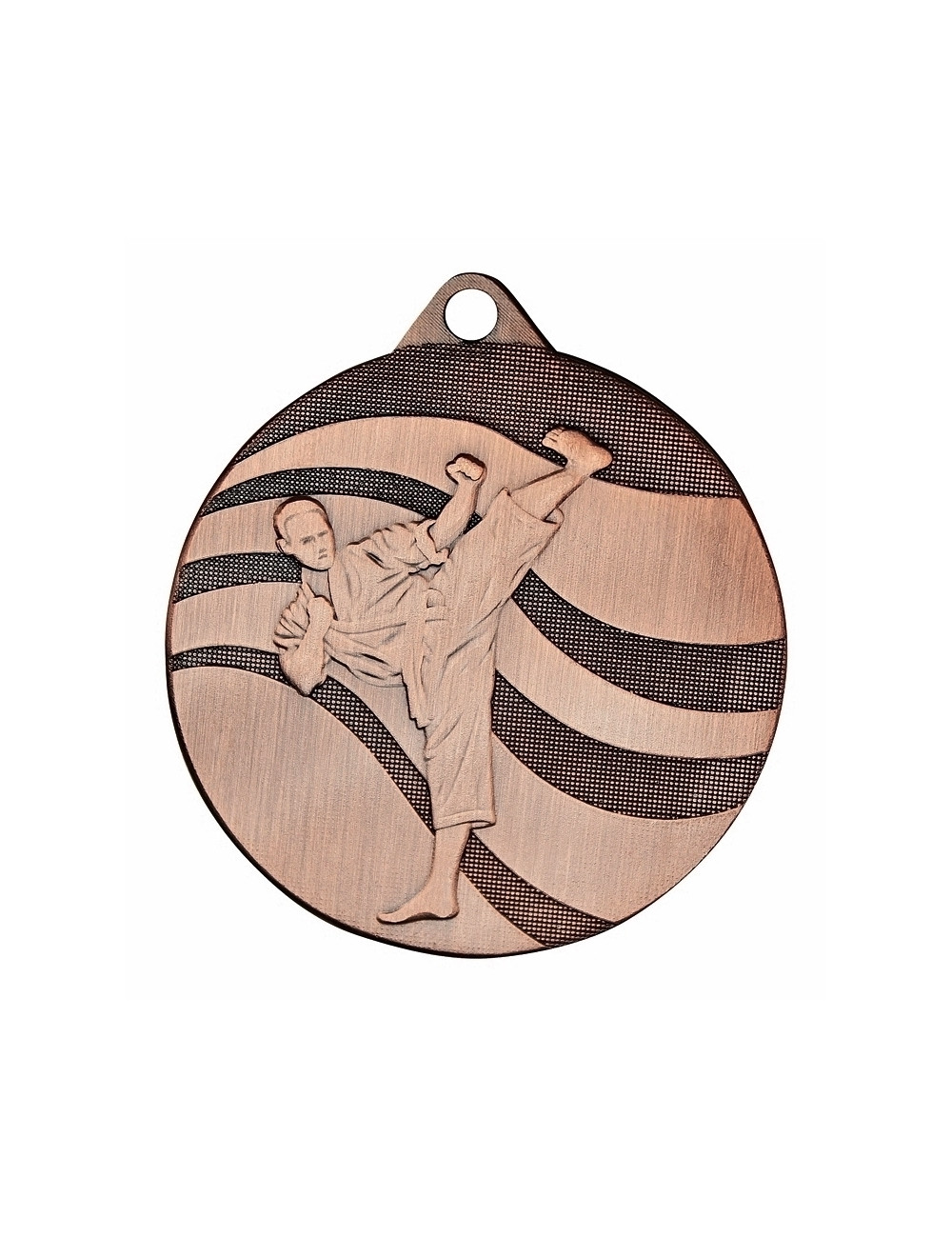 MDX214-S   Medal stalowy - KARATE - kolor srebrny, R-50mm, grubość 2mm (prawa autorskie)