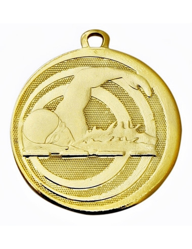 MDX313-G   Medal stalowy - PŁYWANIE - kolor złoty, R-45mm, grubość 2mm