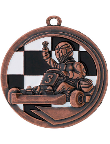 MDX39-B  Medal KARTING - kolor brązowy, średnica  R-50mm