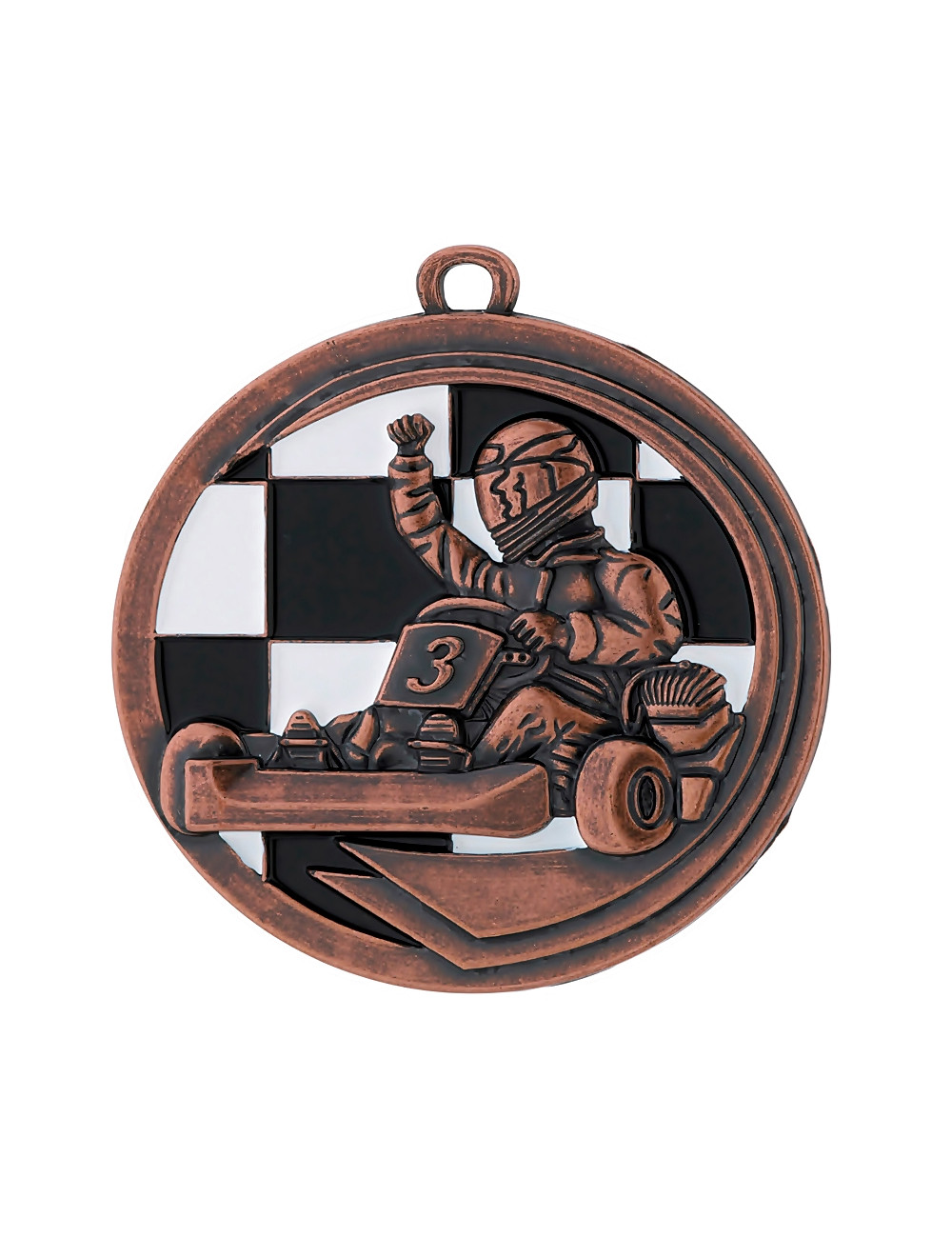 MDX39-B  Medal KARTING - kolor brązowy, średnica  R-50mm