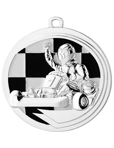 MDX39-S  Medal KARTING - kolor srebrny, rednica  R-50mm