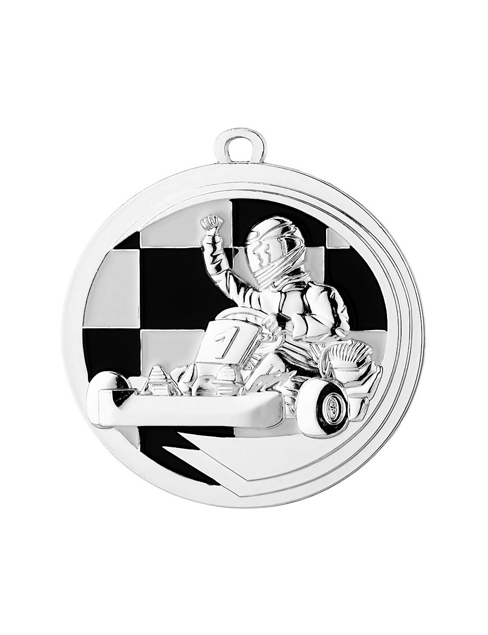 MDX39-S  Medal KARTING - kolor srebrny, rednica  R-50mm