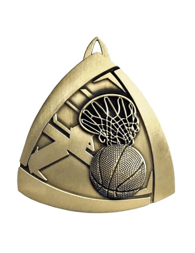 MDX408-AG  - Medal KOSZYKÓWKA, kolor antyczne złoto, średnica 55mm 
