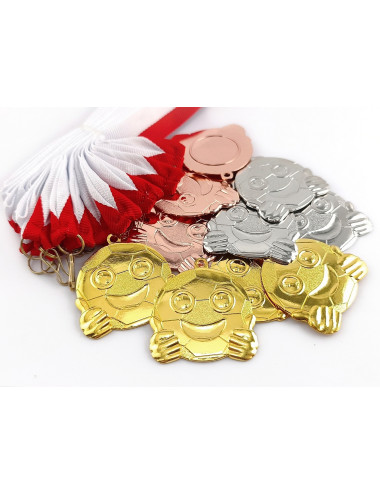 MDX43-G  Medal złoty z miejscem na wklejkę, średnica R-45mm insert-25mm, grubość 2mm, ZNAL, color GOLD (code NO.436)