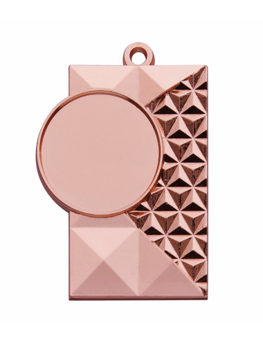 MDX45-B  Medal brązowy z miejscem na wklejkę, rozmiar 50x35mm, insert-25mm, grubość 2mm, ZNAL, color BRONZE (code NO.422)