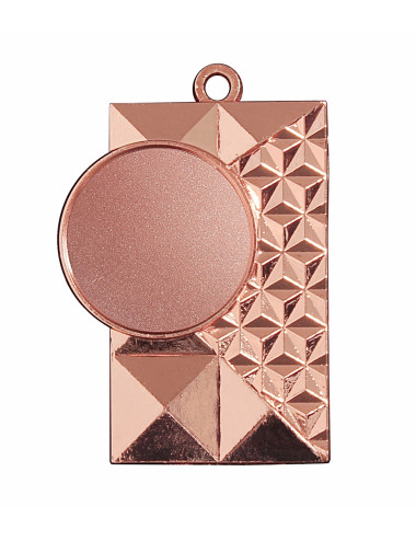 MDX45-B  Medal brązowy z miejscem na wklejkę, rozmiar 50x35mm, insert-25mm, grubość 2mm, ZNAL, color BRONZE (code NO.422)
