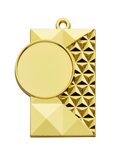 MDX45-G  Medal złoty z miejscem na wklejkę, rozmiar 50x35mm, insert-25mm, grubość 2mm, ZNAL, color GOLD (code NO.422)