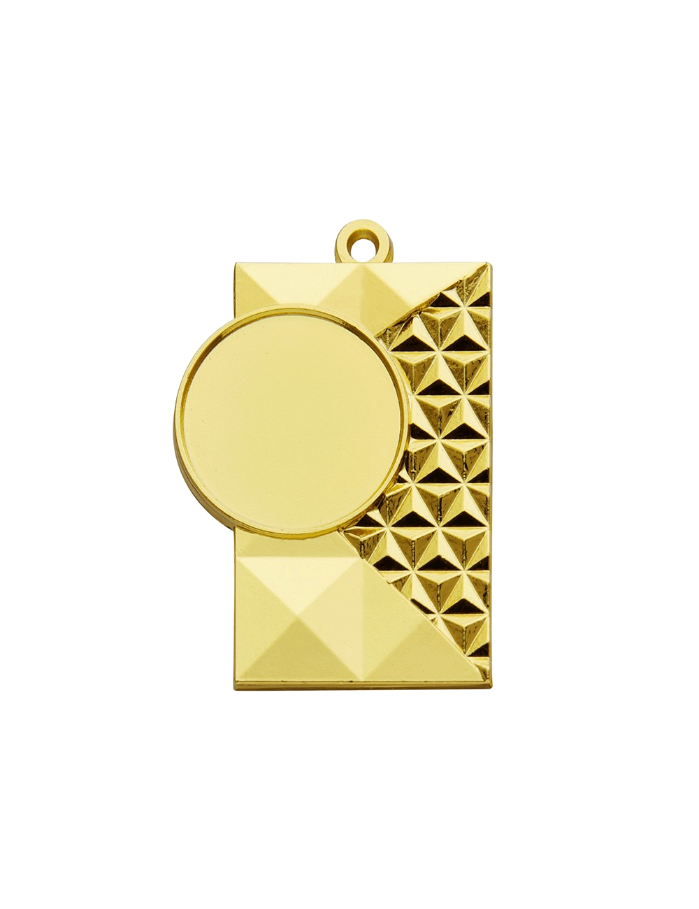 MDX45-G  Medal złoty z miejscem na wklejkę, rozmiar 50x35mm, insert-25mm, grubość 2mm, ZNAL, color GOLD (code NO.422)